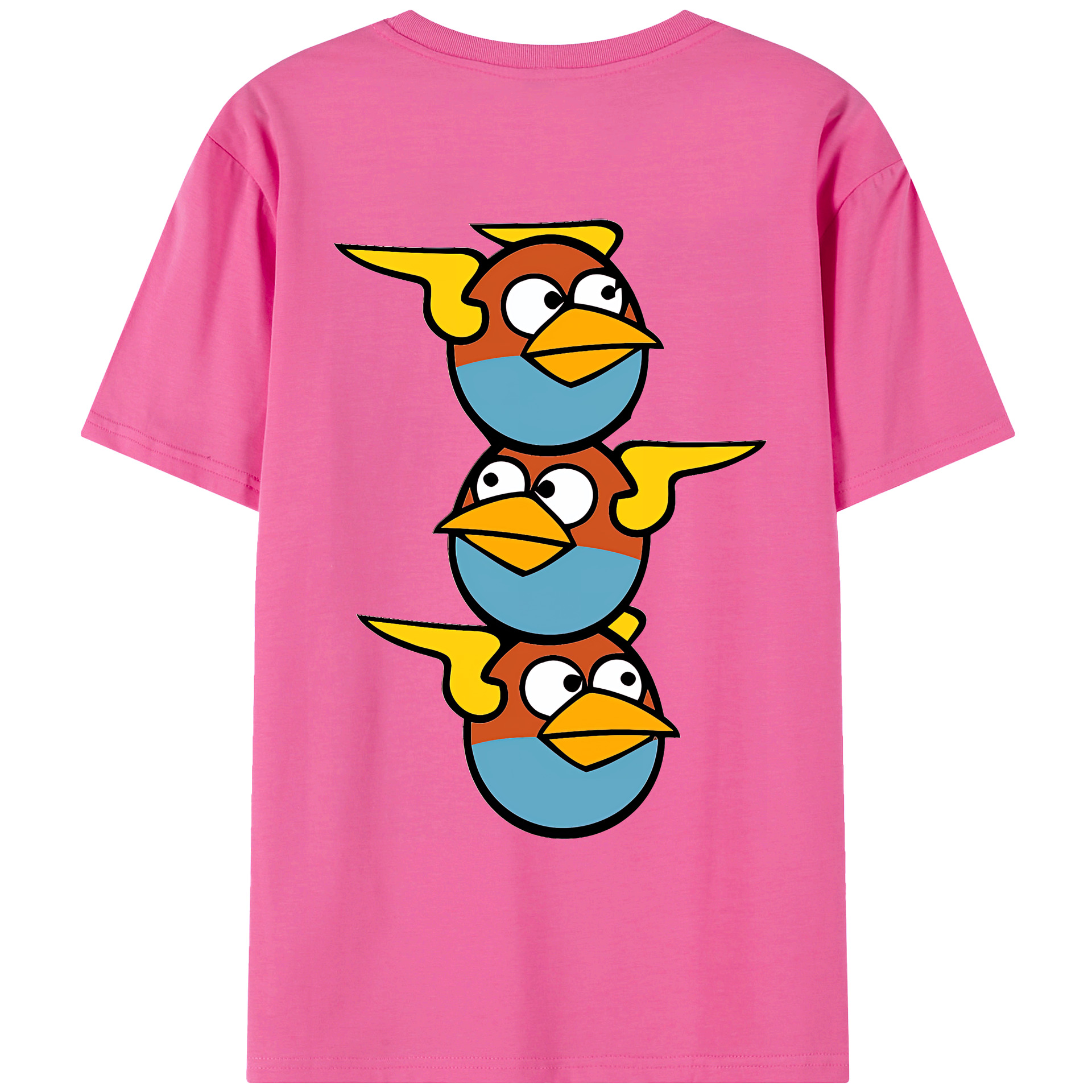 （画像用） Angry Birds アングリーバード レディース半袖Tシャツ(バックプリント)